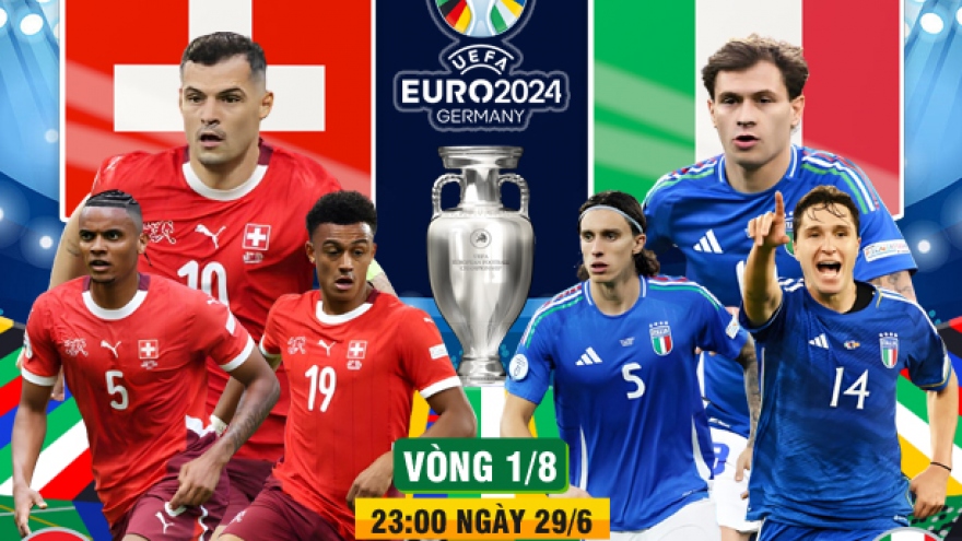 Xem trực tiếp Thụy Sĩ vs Italia vòng 1/8 EURO 2024 ở đâu?